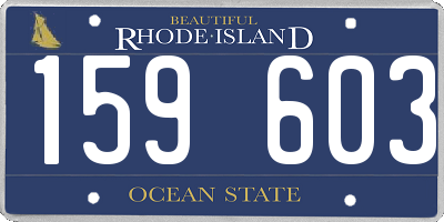 RI license plate 159603