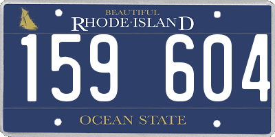 RI license plate 159604