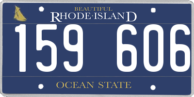 RI license plate 159606