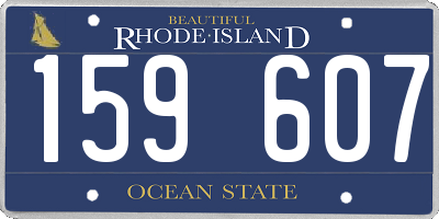 RI license plate 159607