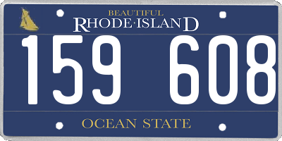 RI license plate 159608