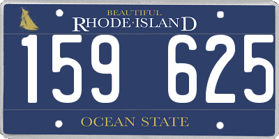 RI license plate 159625