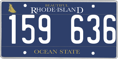 RI license plate 159636