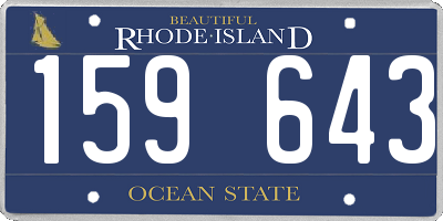 RI license plate 159643