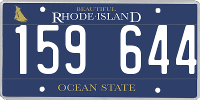 RI license plate 159644