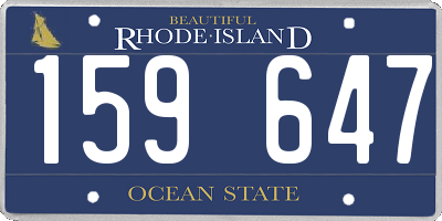 RI license plate 159647