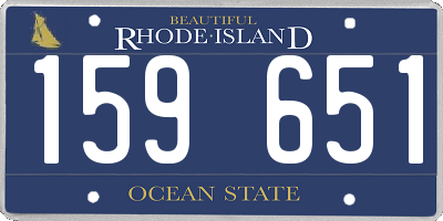 RI license plate 159651