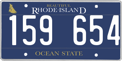 RI license plate 159654