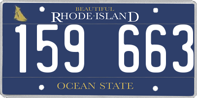 RI license plate 159663