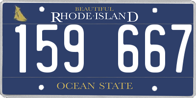 RI license plate 159667