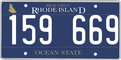 RI license plate 159669