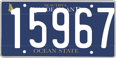 RI license plate 15967