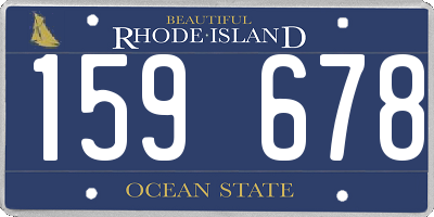 RI license plate 159678