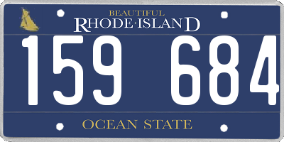 RI license plate 159684
