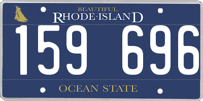 RI license plate 159696