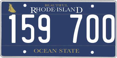 RI license plate 159700