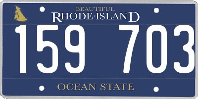 RI license plate 159703