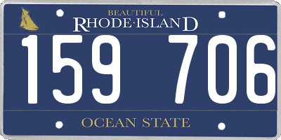 RI license plate 159706