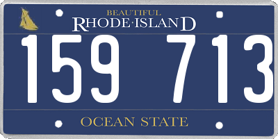 RI license plate 159713