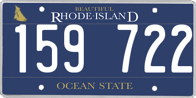 RI license plate 159722