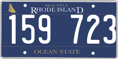 RI license plate 159723