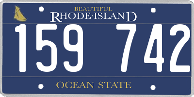 RI license plate 159742