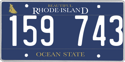 RI license plate 159743