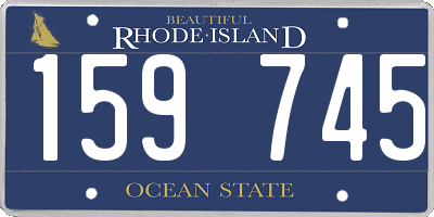 RI license plate 159745
