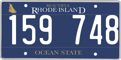 RI license plate 159748