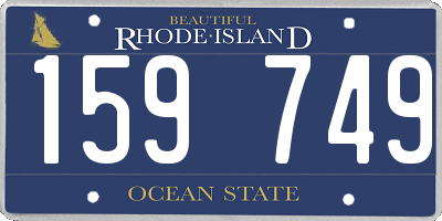 RI license plate 159749