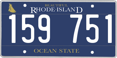 RI license plate 159751