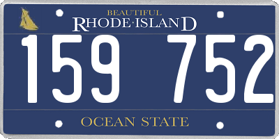 RI license plate 159752