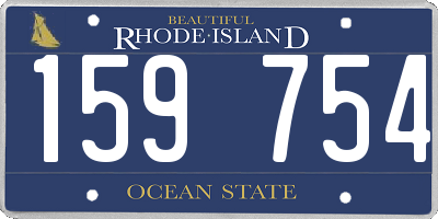 RI license plate 159754