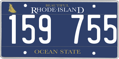 RI license plate 159755