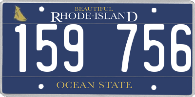 RI license plate 159756