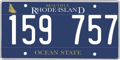 RI license plate 159757
