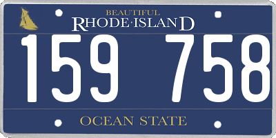 RI license plate 159758