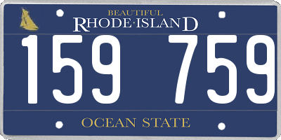 RI license plate 159759