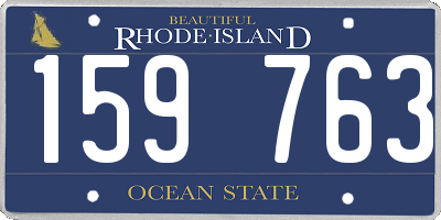 RI license plate 159763