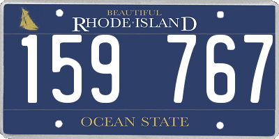 RI license plate 159767