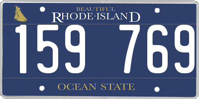 RI license plate 159769