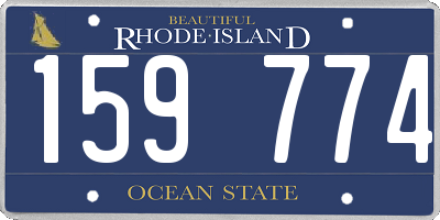 RI license plate 159774