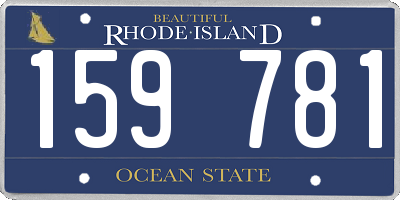 RI license plate 159781