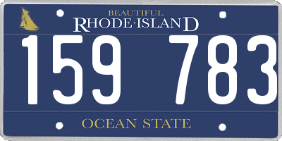 RI license plate 159783
