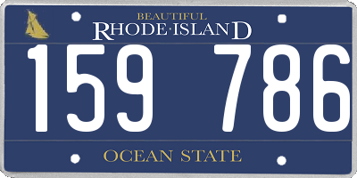 RI license plate 159786