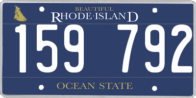 RI license plate 159792