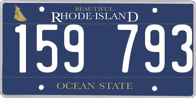 RI license plate 159793