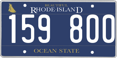 RI license plate 159800