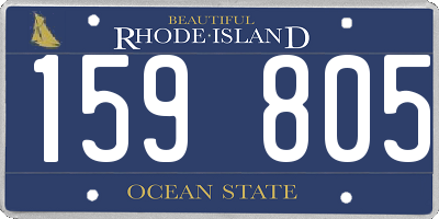 RI license plate 159805