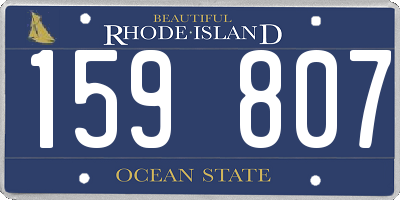 RI license plate 159807
